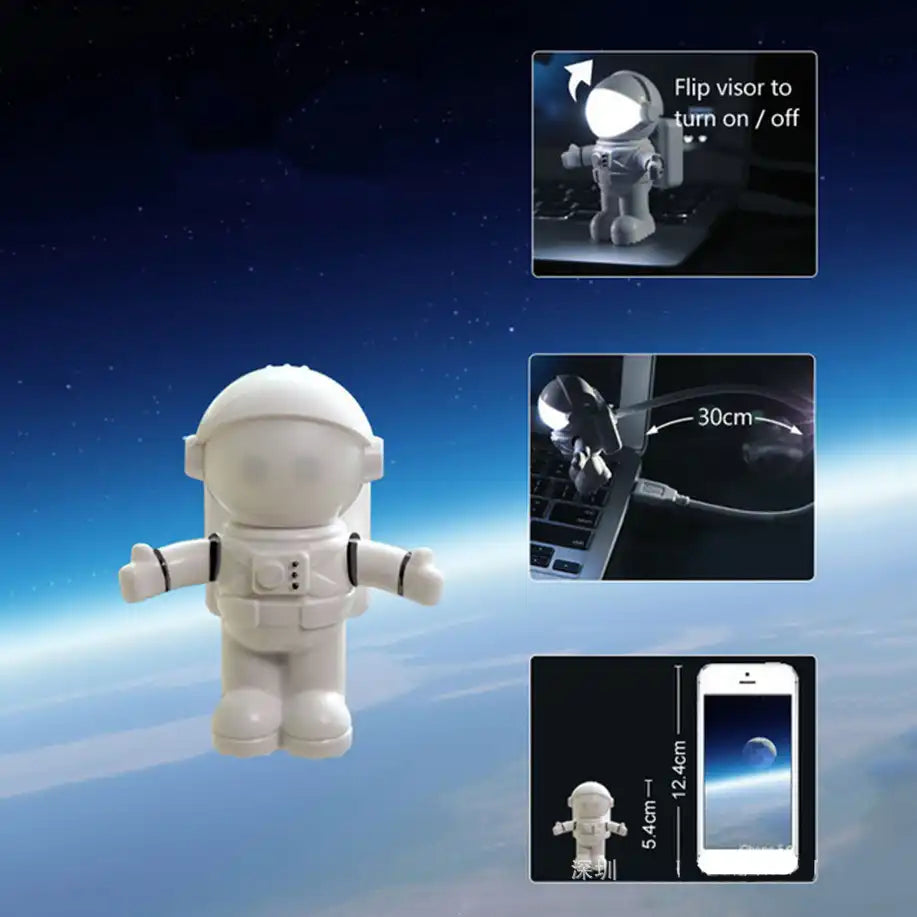 Astronaut USB powered LED Light features.
