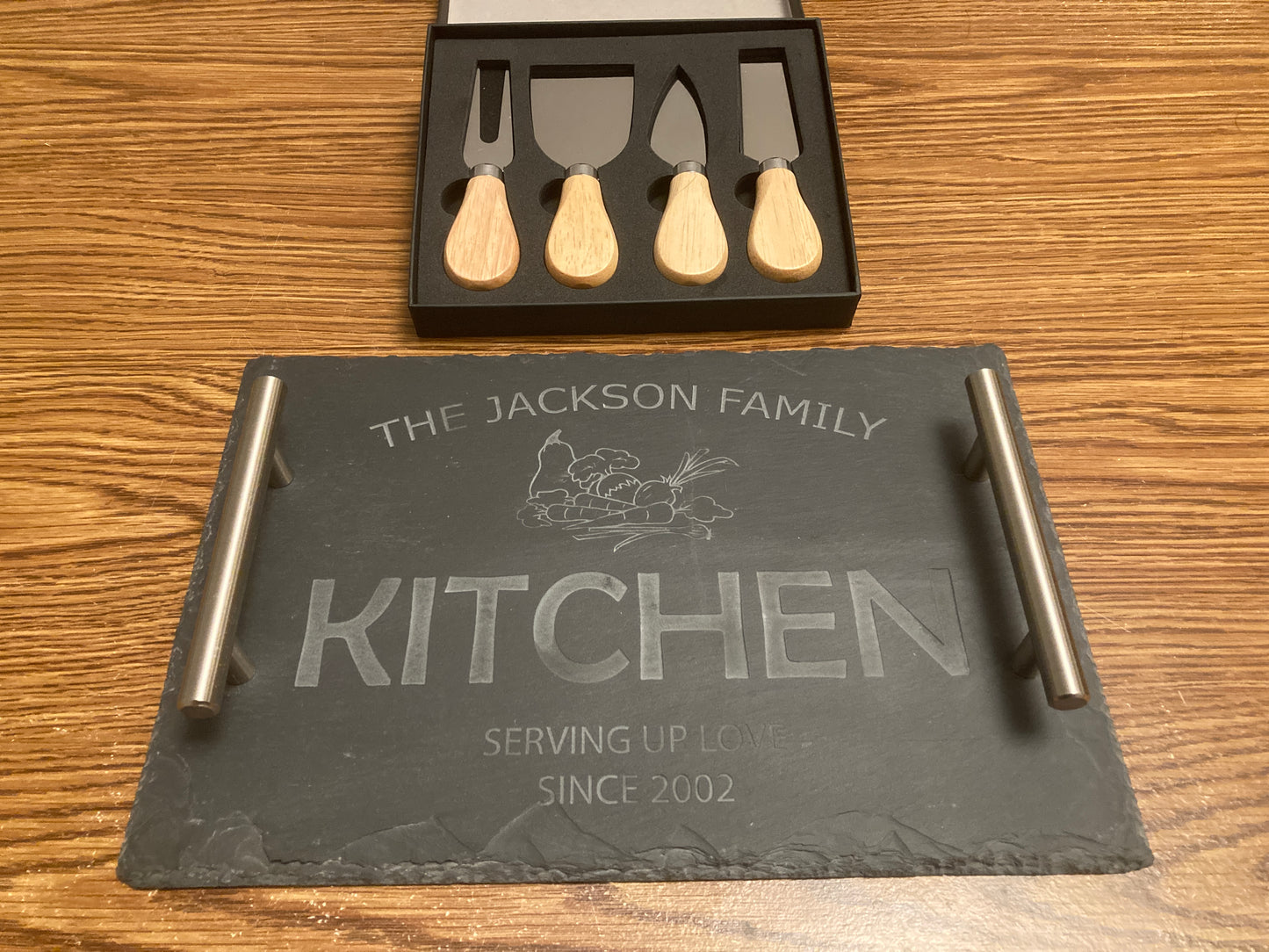 Cheeseboard with Cheese Knife Gift Set Combo