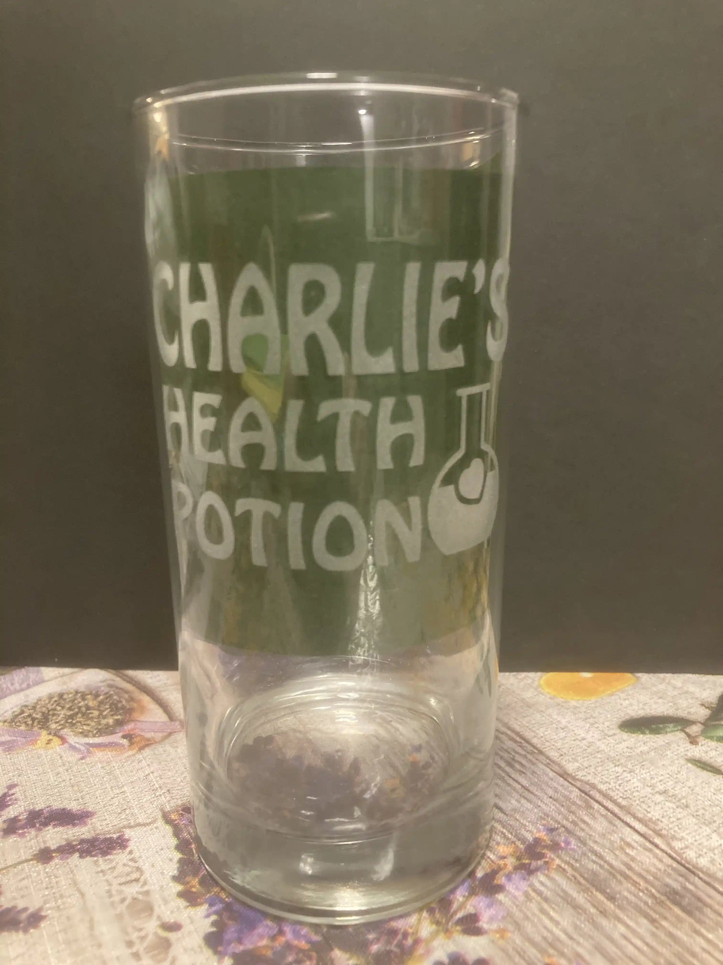 Personalized Health Potion Drinking Glass