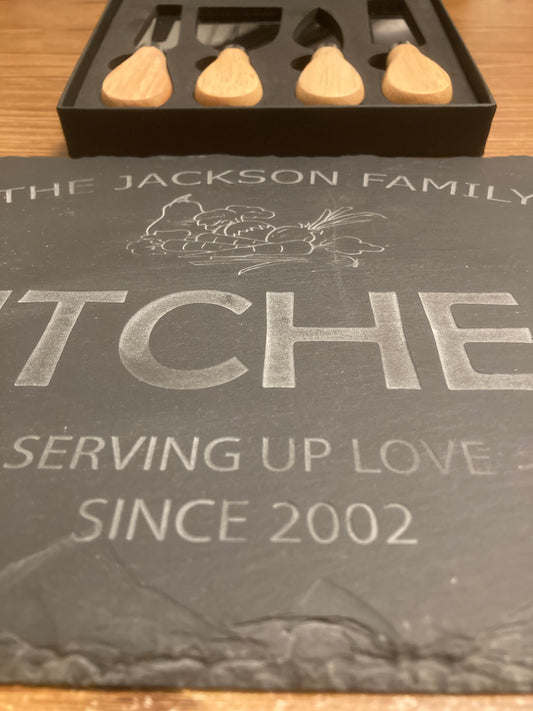 Cheeseboard with Cheese Knife Gift Set Combo