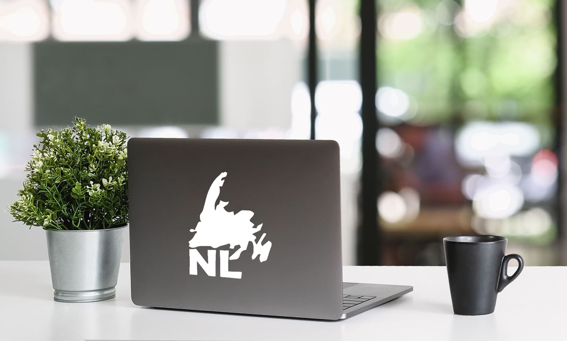 Newfoundland NL - Vinyl Car Decal Bumper Sticker - on a Laptop