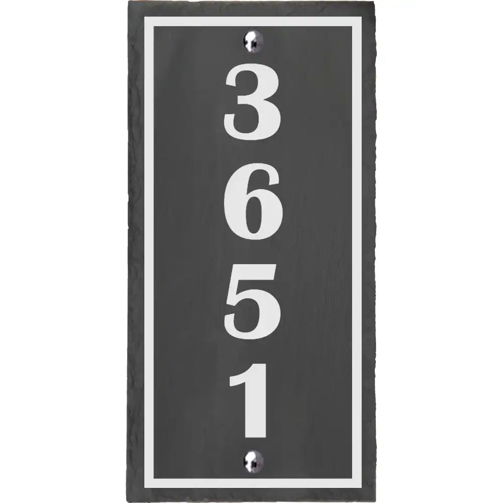 Design your own custom slate house sign! Slate color will not fade. High quality paint won't peel. Best House sign for any weather.