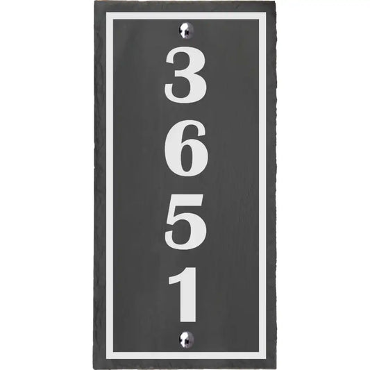 Design your own custom slate house sign! Slate color will not fade. High quality paint won't peel. Best House sign for any weather.