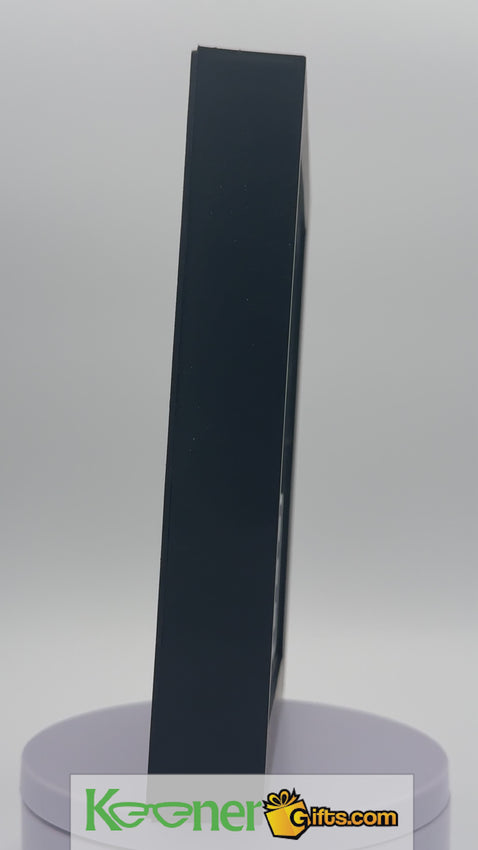 In Case of Emergency Break Glass Shadow Box - Black Frame, Empty. Silver and Gold Background. Perfect Gift for that coffee lover in your life.