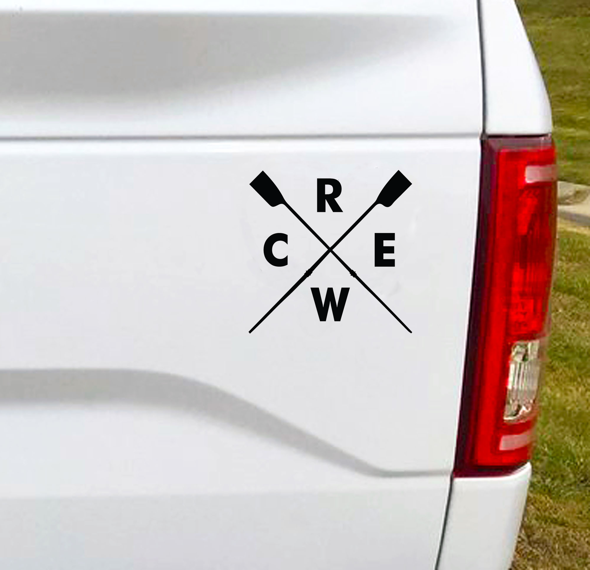 CREW Rowing Regatta vinyl car decal bumper sticker.   5"W x 5"H Funny Car Decal, Car Sticker, Car Vinyl, Bumper Sticker, Vinyl Stickers, Vinyl Sticker.  FREE SHIPPING FOR ALL VINYL DECALS within Canada and the US.