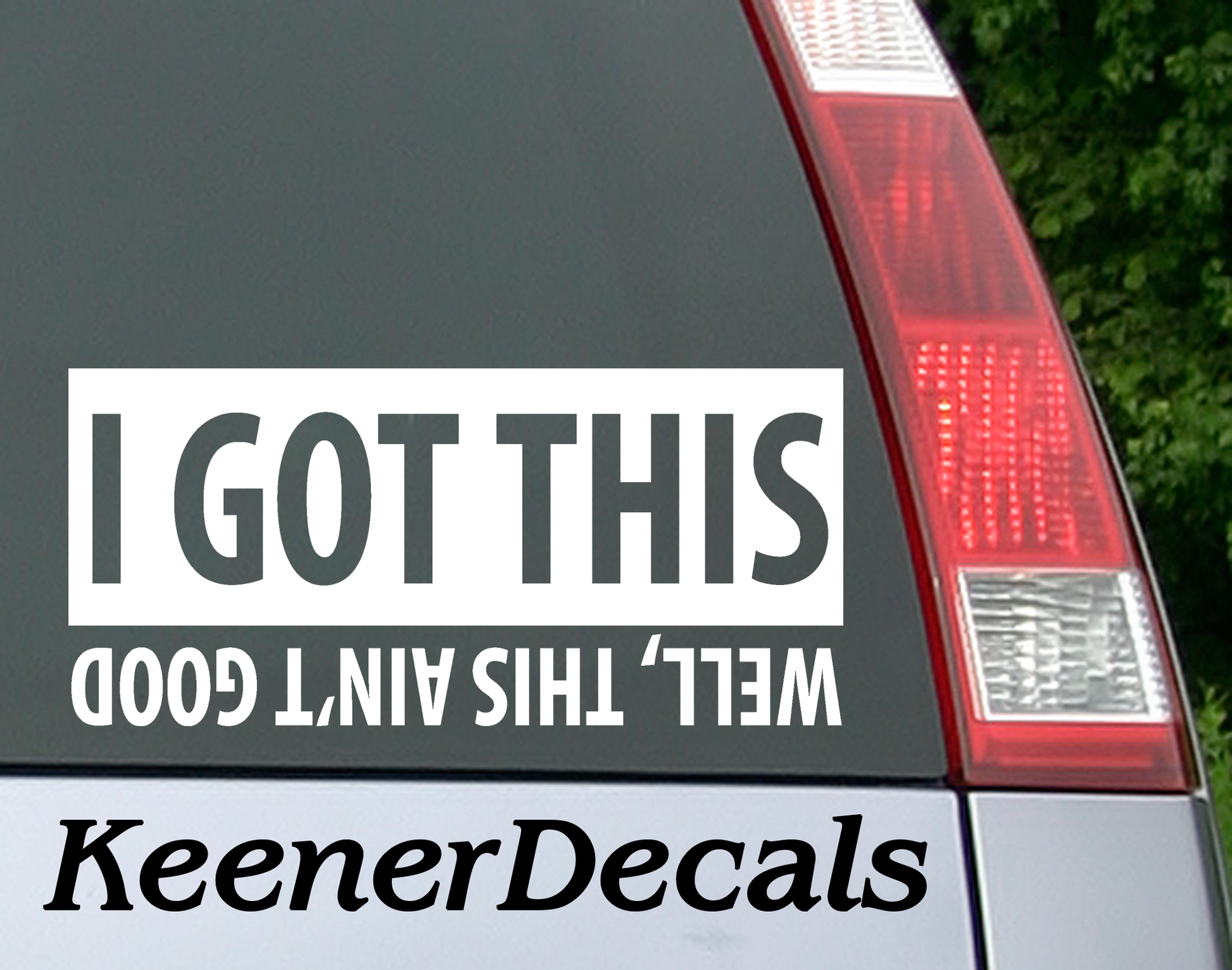 I Got This. Well, This Ain't Good funny vinyl car decal. 6.5"W x 3"H Funny Car Decal, Car Sticker, Car Vinyl, Bumper Sticker, Vinyl Stickers, Vinyl Sticker.